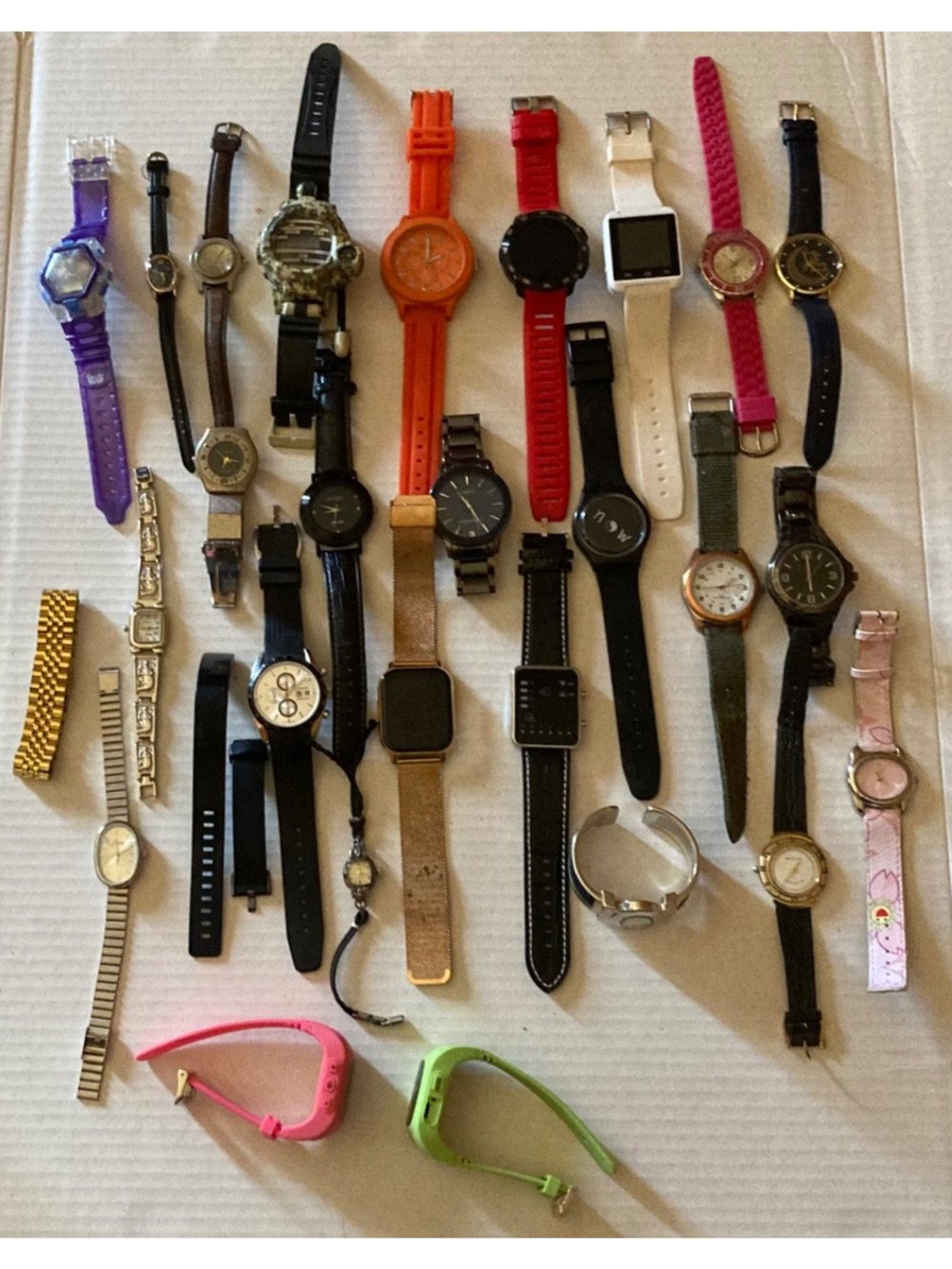 Lot of 27 Mixed Watches Men Women Untested Parts/Repair Analog Digital